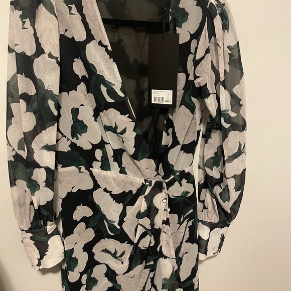 The Kooples Floral Long Sleeve Short Dress - Picture 9 of 10